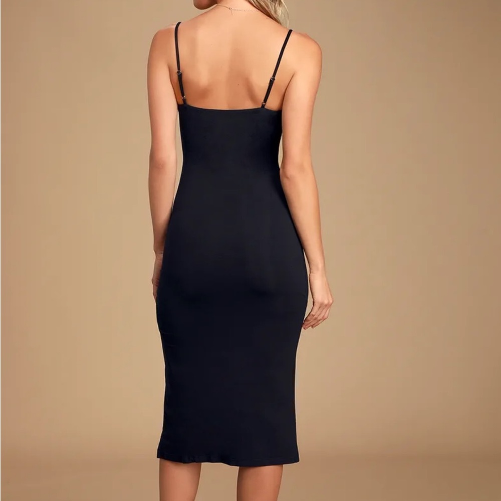 Lulu’s Everything to Me Black Sleeveless Bodycon Midi Dress - Picture 3 of 11